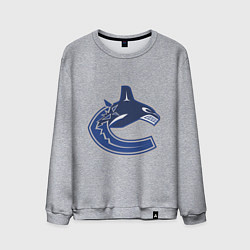 Свитшот хлопковый мужской Vancouver Canucks, цвет: меланж