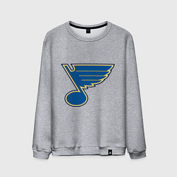 Свитшот хлопковый мужской St Louis Blues, цвет: меланж