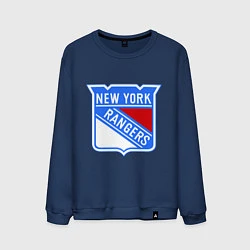 Свитшот хлопковый мужской New York Rangers, цвет: тёмно-синий