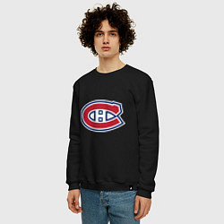 Свитшот хлопковый мужской Montreal Canadiens, цвет: черный — фото 2
