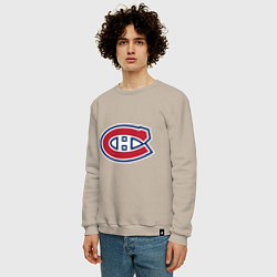 Свитшот хлопковый мужской Montreal Canadiens, цвет: миндальный — фото 2