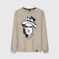 Свитшот хлопковый мужской Маяковский, цвет: миндальный