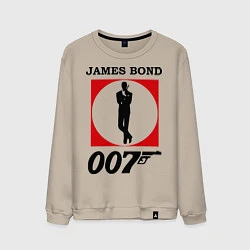Свитшот хлопковый мужской James Bond 007, цвет: миндальный