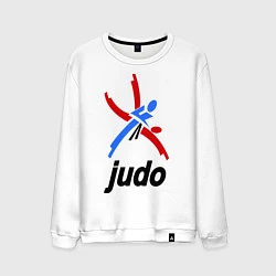 Свитшот хлопковый мужской Judo Emblem, цвет: белый