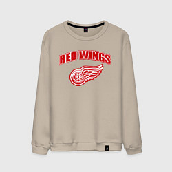 Свитшот хлопковый мужской Detroit Red Wings, цвет: миндальный