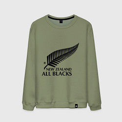 Свитшот хлопковый мужской New Zeland: All blacks, цвет: авокадо