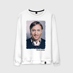 Свитшот хлопковый мужской David Guetta, цвет: белый