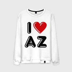 Свитшот хлопковый мужской I Love AZ, цвет: белый