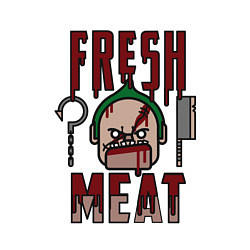 Свитшот хлопковый мужской Dota 2: Fresh Meat, цвет: белый — фото 2