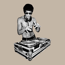 Свитшот хлопковый мужской Брюс Ли Dj, цвет: миндальный — фото 2