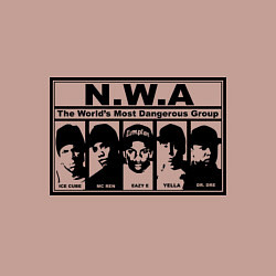 Свитшот хлопковый мужской NWA, цвет: пыльно-розовый — фото 2