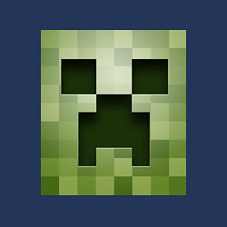 Свитшот хлопковый мужской Мinecraft creeper, цвет: тёмно-синий — фото 2