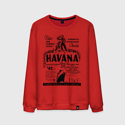 Свитшот хлопковый мужской Havana Cuba, цвет: красный