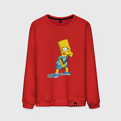 Свитшот хлопковый мужской Bad Bart, цвет: красный