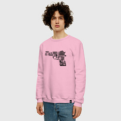 Свитшот хлопковый мужской Pulp Fiction Gun, цвет: светло-розовый — фото 2