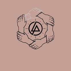 Свитшот хлопковый мужской Linkin Park: Brotherhood, цвет: пыльно-розовый — фото 2