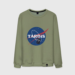 Свитшот хлопковый мужской Tardis NASA, цвет: авокадо