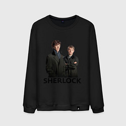 Свитшот хлопковый мужской Sherlock, цвет: черный