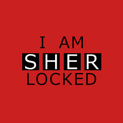 Свитшот хлопковый мужской I am Sherlocked, цвет: красный — фото 2