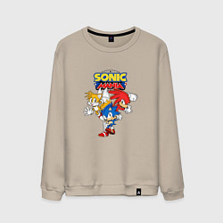 Свитшот хлопковый мужской Sonic Mania, цвет: миндальный