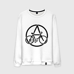 Свитшот хлопковый мужской Anarchy Bike, цвет: белый