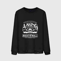 Свитшот хлопковый мужской Asking Alexandria: Rock'n'Roll, цвет: черный