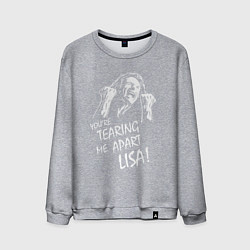 Свитшот хлопковый мужской Tearing me apart, цвет: меланж