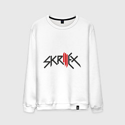 Свитшот хлопковый мужской Skrillex, цвет: белый