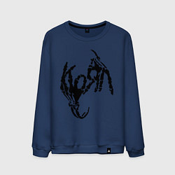 Свитшот хлопковый мужской Korn bones, цвет: тёмно-синий