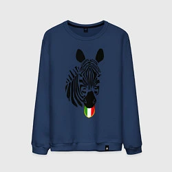 Свитшот хлопковый мужской Juventus Zebra, цвет: тёмно-синий