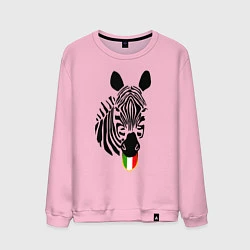 Свитшот хлопковый мужской Juventus Zebra, цвет: светло-розовый