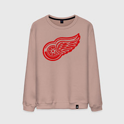 Свитшот хлопковый мужской Detroit Red Wings: Pavel Datsyuk, цвет: пыльно-розовый