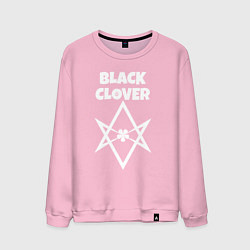 Свитшот хлопковый мужской Black Clover, цвет: светло-розовый