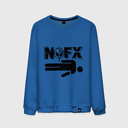 Свитшот хлопковый мужской NOFX crushman, цвет: синий