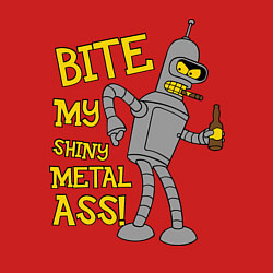 Свитшот хлопковый мужской Bite my shunny metal ass, цвет: красный — фото 2