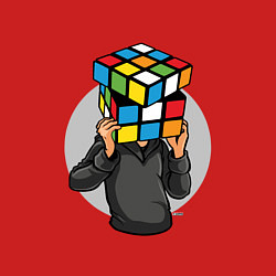 Свитшот хлопковый мужской Головоломка Рубика, цвет: красный — фото 2