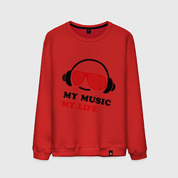 Мужской свитшот My music my life