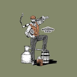 Свитшот хлопковый мужской Бутлегер, цвет: авокадо — фото 2