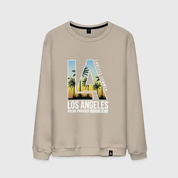 Свитшот хлопковый мужской Los Angeles Summer, цвет: миндальный