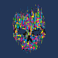 Свитшот хлопковый мужской Череп, цвет: тёмно-синий — фото 2