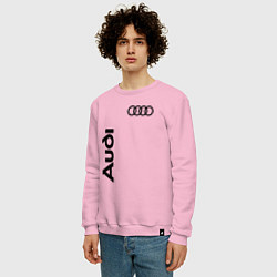 Свитшот хлопковый мужской Audi Style, цвет: светло-розовый — фото 2