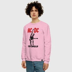 Свитшот хлопковый мужской AC/DC: Stiff Upper Lip, цвет: светло-розовый — фото 2