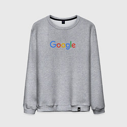 Свитшот хлопковый мужской Google, цвет: меланж