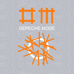 Свитшот хлопковый мужской Depeche Mode: Orange Lines, цвет: меланж — фото 2