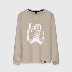 Свитшот хлопковый мужской Korn, цвет: миндальный