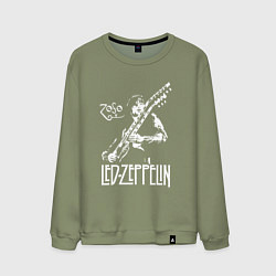 Свитшот хлопковый мужской Led Zeppelin, цвет: авокадо