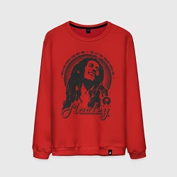 Свитшот хлопковый мужской Bob Marley: Island, цвет: красный