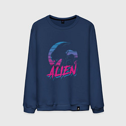 Свитшот хлопковый мужской Alien: Retro Style, цвет: тёмно-синий