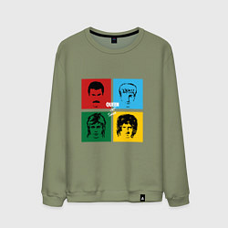 Свитшот хлопковый мужской Queen Hot Space, цвет: авокадо