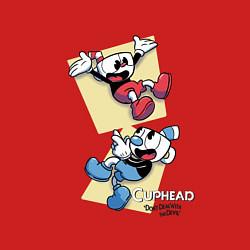 Свитшот хлопковый мужской Cuphead Friends, цвет: красный — фото 2